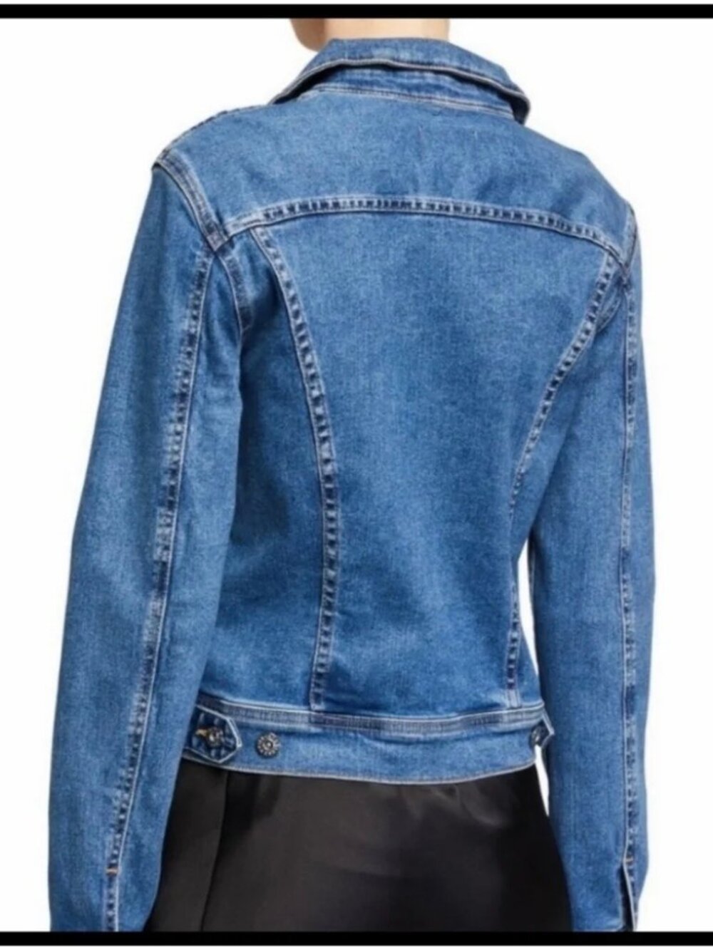 AG Adriano Goldschmied Robyn Denim Jean Jacket Trucker Flap Pocket Blue Small - Picture 2 of 5